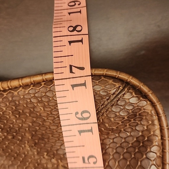 Talbot's Croc Embossed Brown Leather Bag Vintage NWOT - Picture 12 of 14